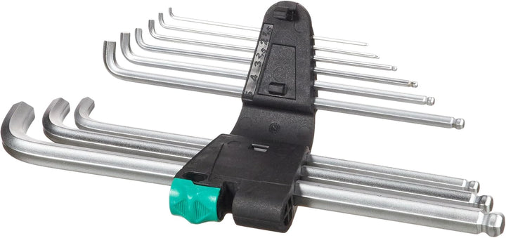 Wera 950 PKLS/9 SM SB Winkelschlüsselsatz, metrisch, gestellverchromt, 9-teilig, 05073594001