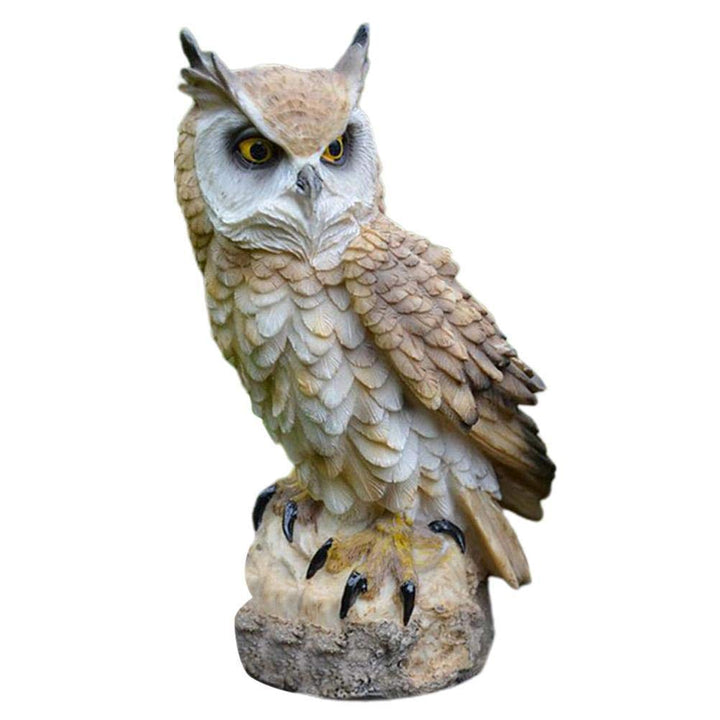 Ysoom Eule Ornamente Dekofigur Eule Greifvogel Gartenfigur Tierfigur Gartendeko Vogeldeko Harz Tierh