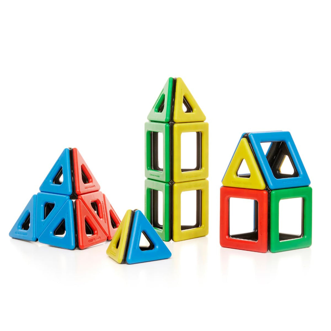 Polydron Magnetisches Starterset, magnetisches Bauspielzeug, 32 Teile