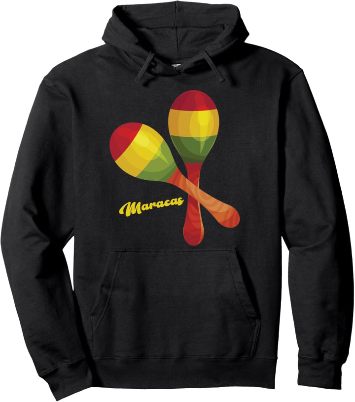 Musikinstrument Maracas Mexikanische Musik Rumbakugeln Pullover Hoodie
