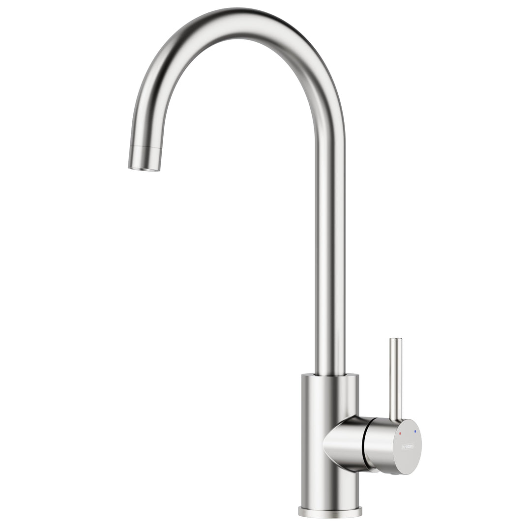 Krobec Wasserhahn Küche,Hochdruck Küchenarmatur,Mischbatterie Küche 360° Schwenkbar mit Einhebelmisc