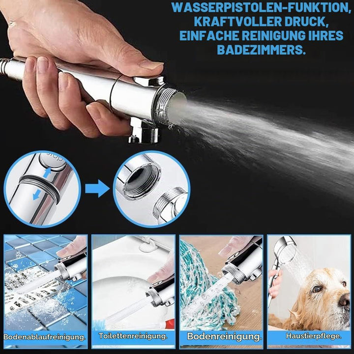 Duschkopf - Duschkopf mit Schlauch 2m - Regendusche Duschbrause Wassersparend Hochdruck mit 3 Strahl