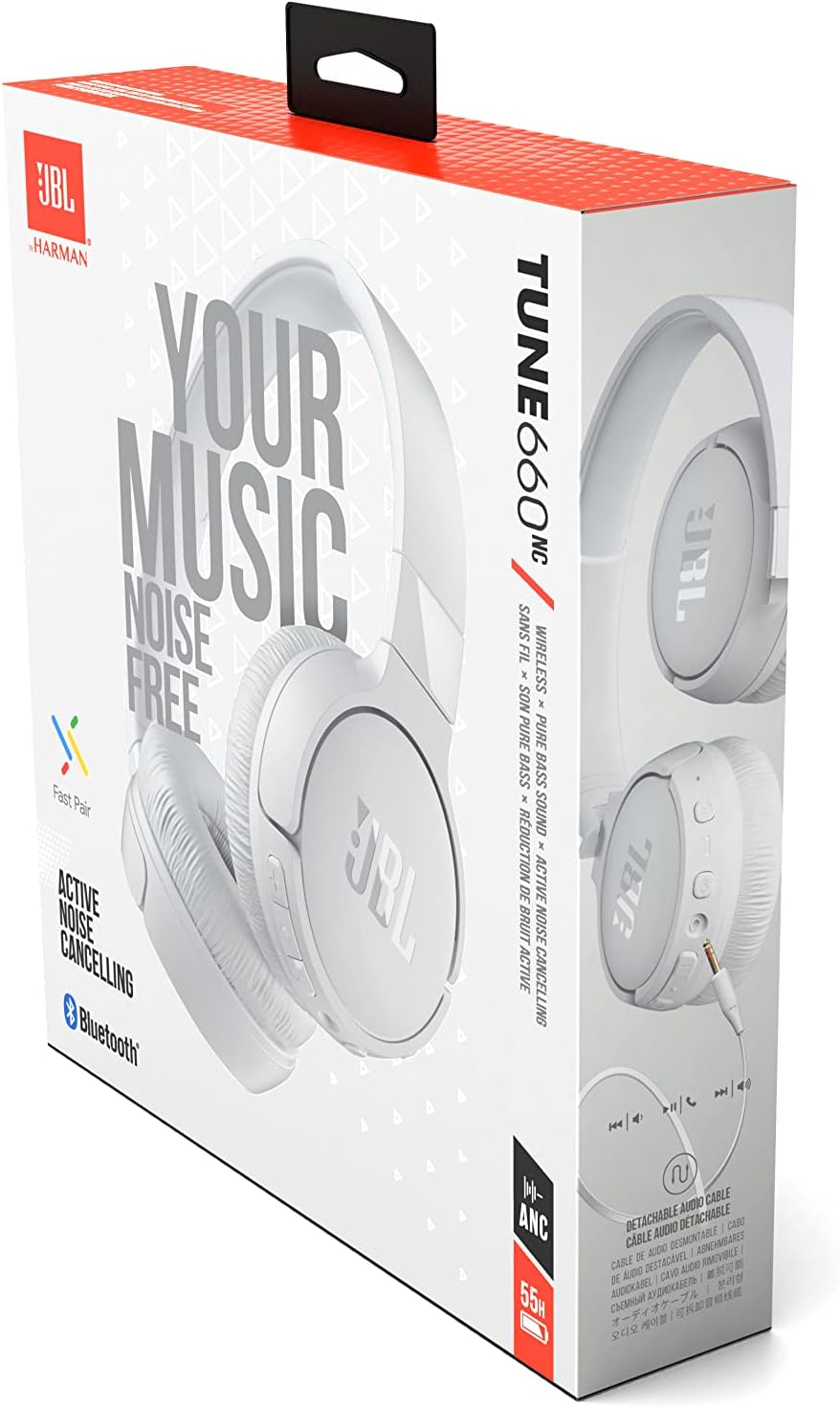 JBL Tune 660 BTNC On-Ear active Noise Cancelling Kopfhörer – JBL Pure Bass Sound – Via Bluetooth- od