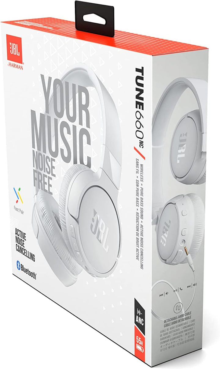 JBL Tune 660 BTNC On-Ear active Noise Cancelling Kopfhörer – JBL Pure Bass Sound – Via Bluetooth- od
