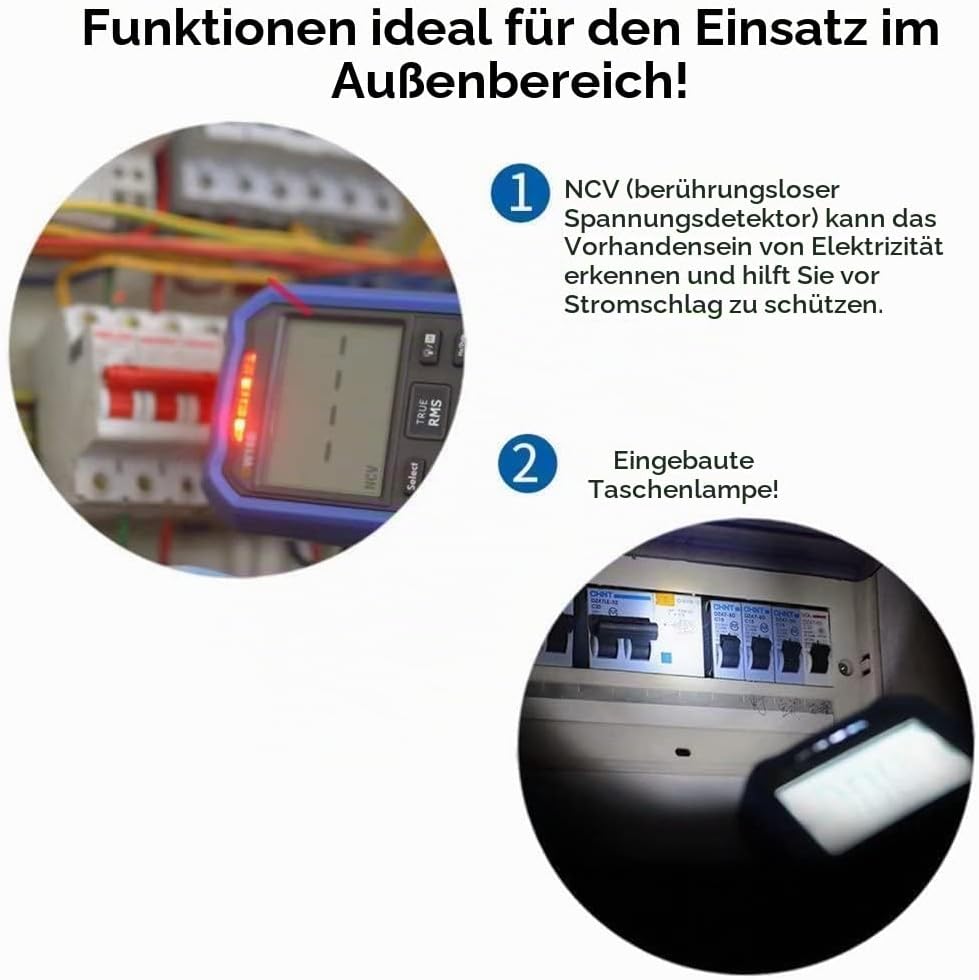 OW18E Digital multimeter,20000 Zählung True-RMS Voltmeter Ohmmeter, Hintergrundbeleuchtung LCD-Displ