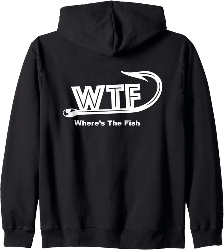 WTF Wheres the Fish Funny Fishing Humor Kapuzenjacke