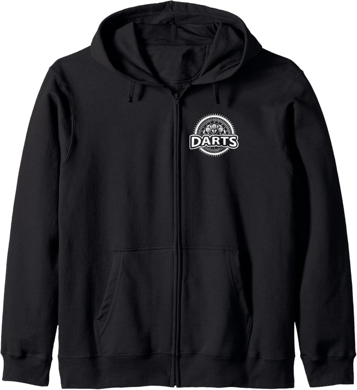 Coole Dartscheibe mit Dartpfeilen und dem Wort "Darts" Kapuzenjacke