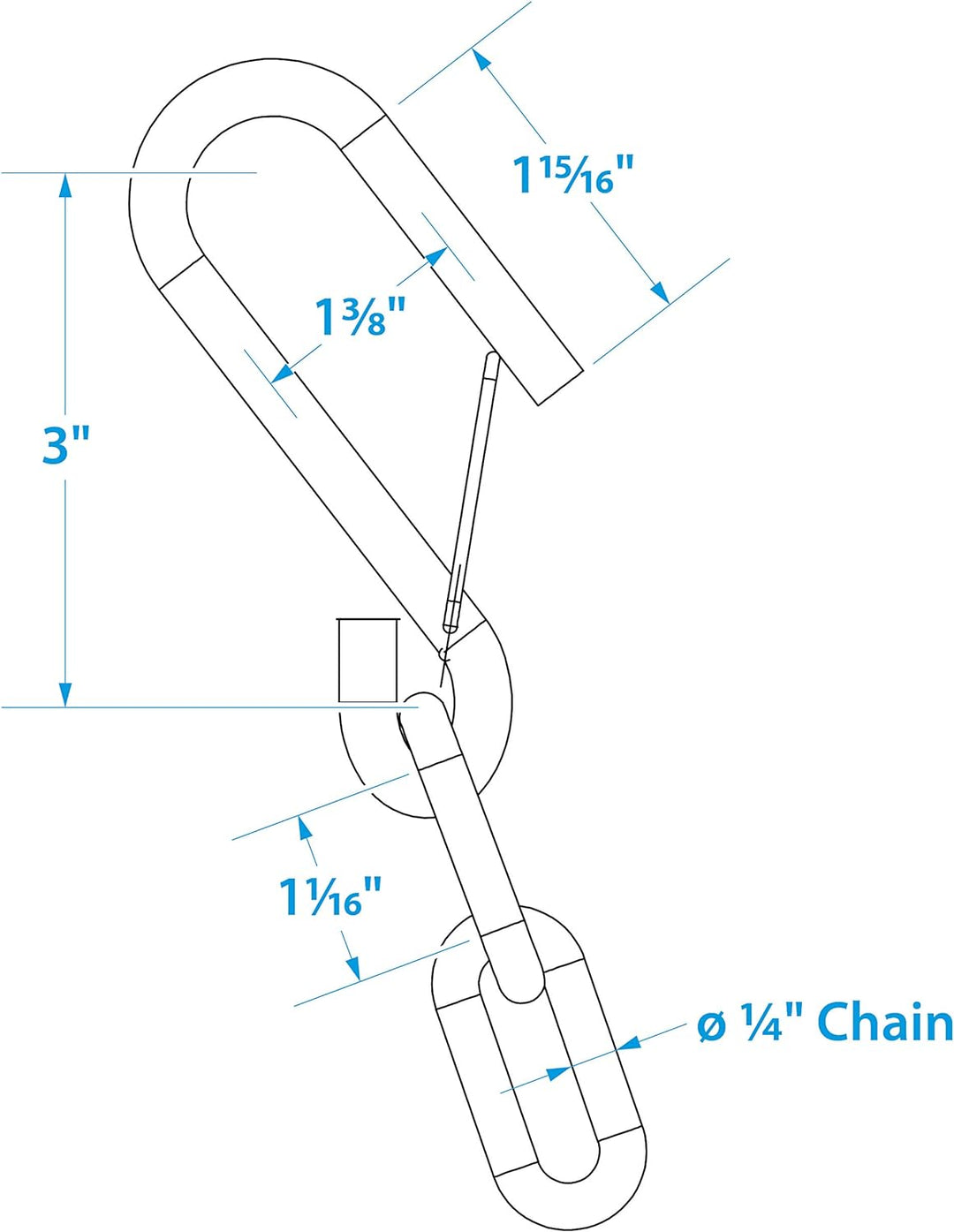 SEACHOICE Sicherungskette für Anhänger 6 mm x 1,06 m - 410 kg, 6 mm x 1,06 m - 410 kg