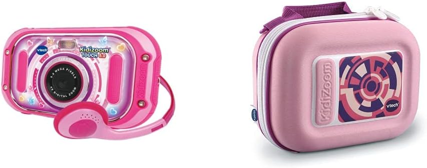 VTech KidiZoom Touch 5.0 pink – Kinderkamera mit Touchscreen, Selfie- und Videofunktion, Effekten, S