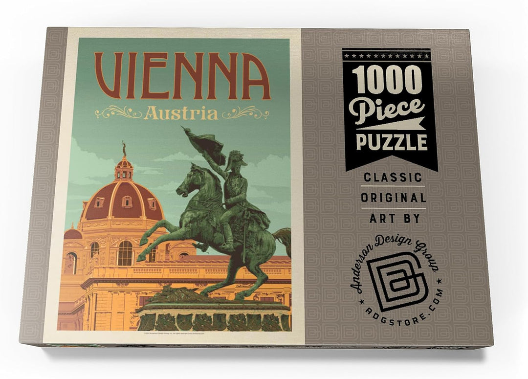 Österreich: Wien, Vintage Poster - Premium 1000 Teile Puzzle - MyPuzzle Sonderkollektion von Anderso