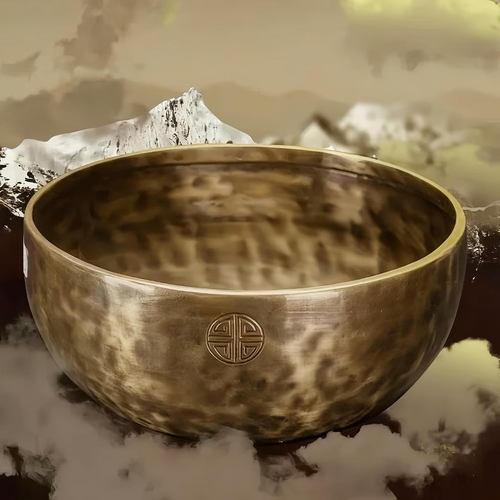 Fay Bless Handgefertigtes tibetisches Klangschalen-Set – Nepalesische Meditations-Klangschale für Yo