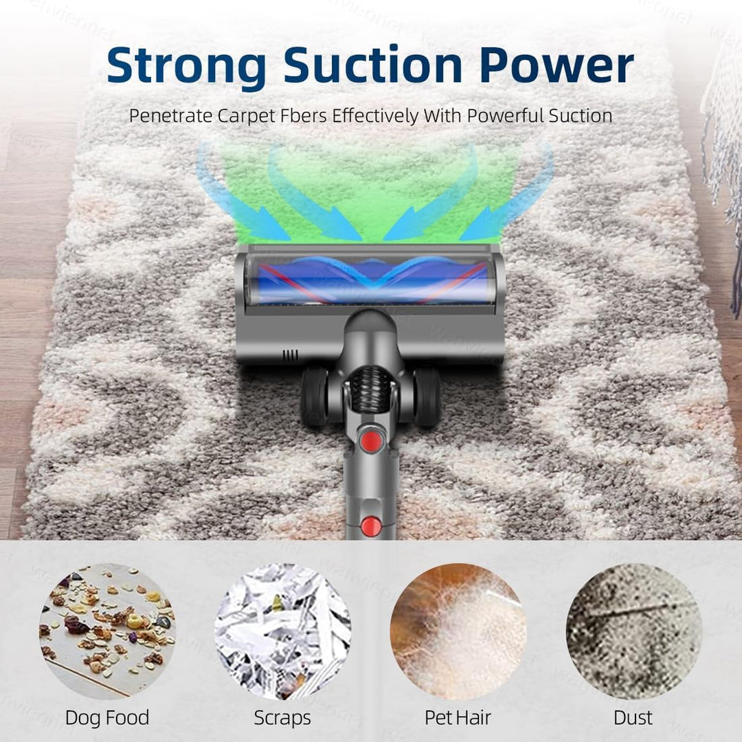 Bürste für Dyson V12 Detect Slim V10 Digital Slim Staubsauger, Zubehör Bodenbürste mit LED-Leuchten,