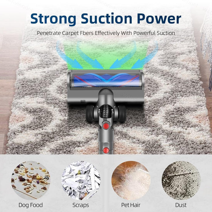 Bürste für Dyson V12 Detect Slim V10 Digital Slim Staubsauger, Zubehör Bodenbürste mit LED-Leuchten,
