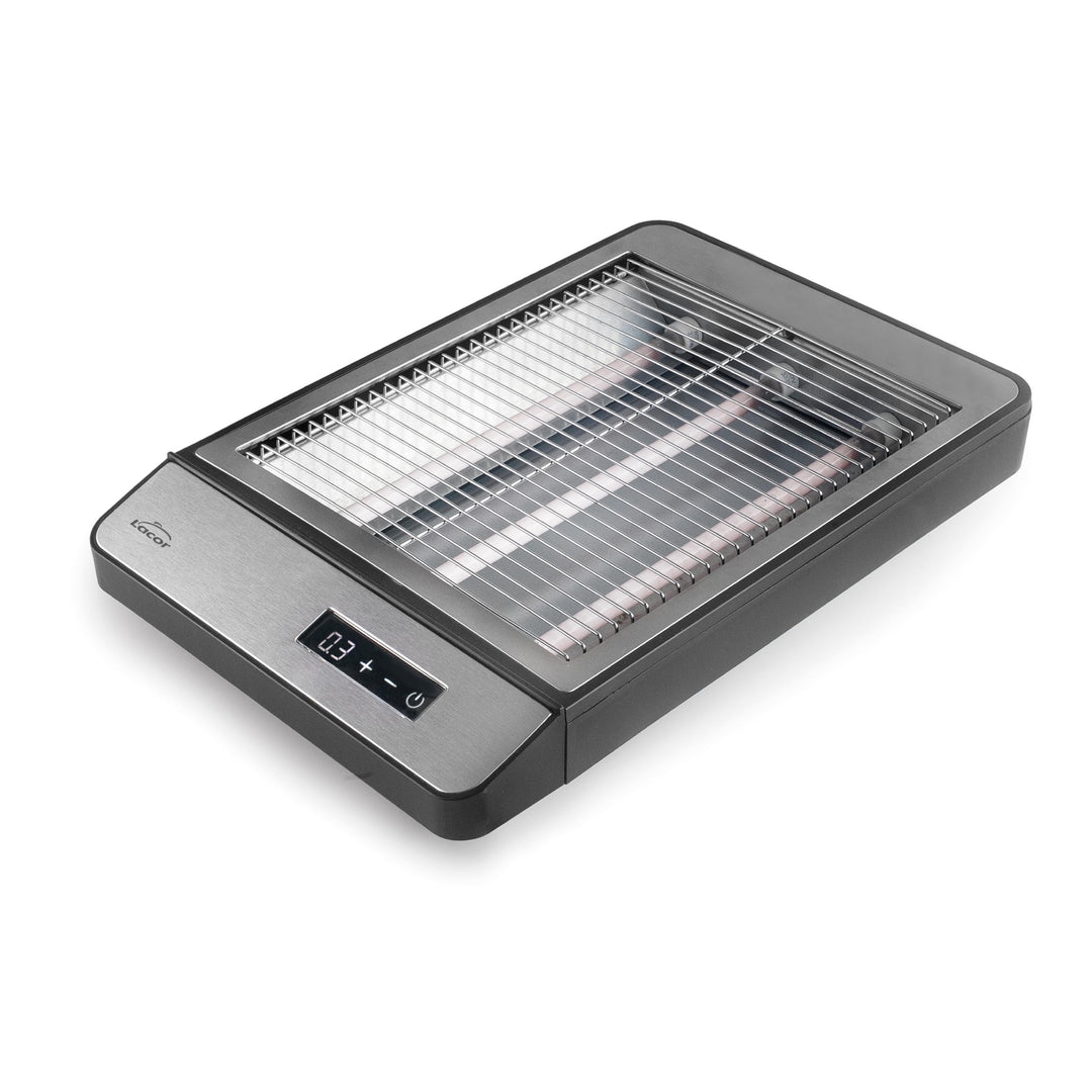 Lacor - 69415 - Praktischer digitaler Toaster, 1000 W, 6 Leistungsstufen, 3 Widerstände, Krümelschub