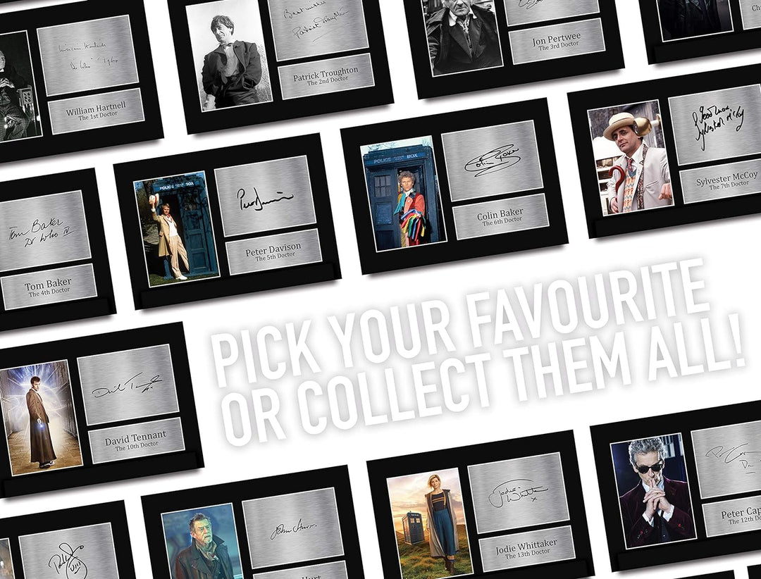 HWC Trading A4 All 14 Dr's Doctor Who Collection Komplettes Set gedrucktes Autogramm Bild für TV-Sho