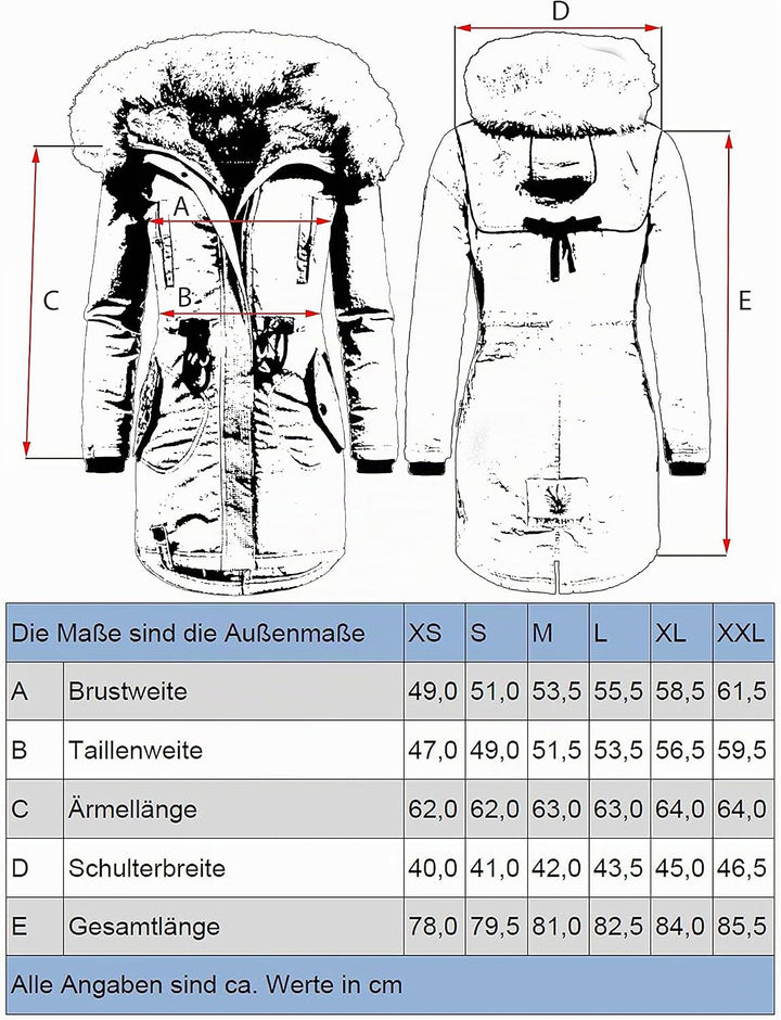 Navahoo Damen Warmer Winterparka mit Kapuze Bombii XS-XXL S Zinc Grey, S Zinc Grey