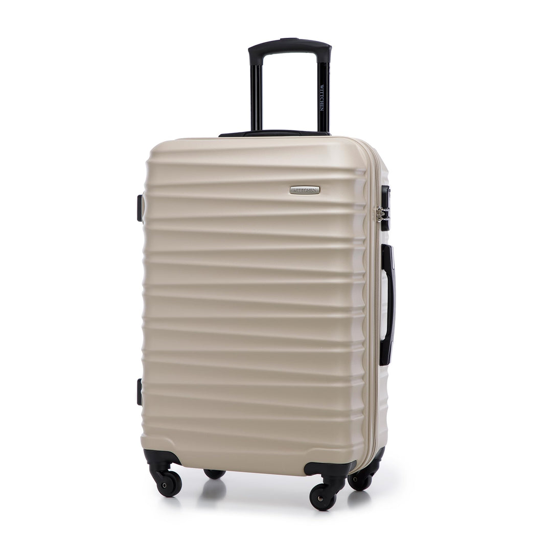 WITTCHEN Reisekoffer Rollkoffer Trolley Mittlerer Koffer Handgepäck Hartschale aus ABS mit 4 Spinner
