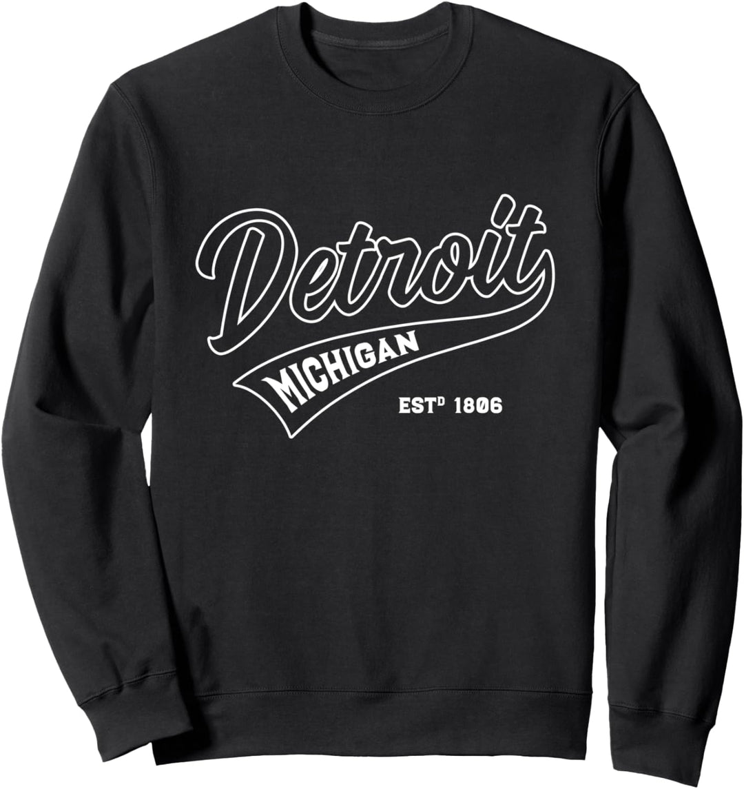 Detroit 313 Classic Vintage Michigan 1806 Motor City Sweatshirt