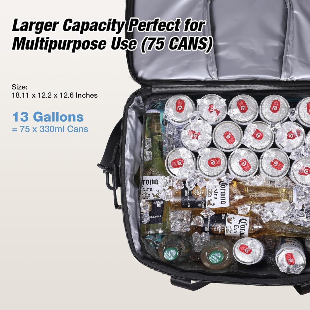WARMOUNTS isolierte Kühltasche/Rucksack 36/48/75 Dosen, weiche tragbare Lunchtasche mit Reissverschl