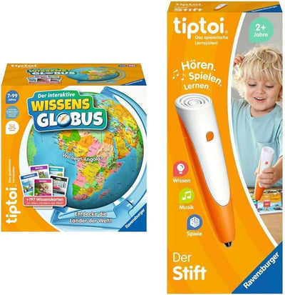 Ravensburger tiptoi® Spiel 00107 - Der interaktive Wissens-Globus - Lern-Globus für Kinder ab 7 Jahr