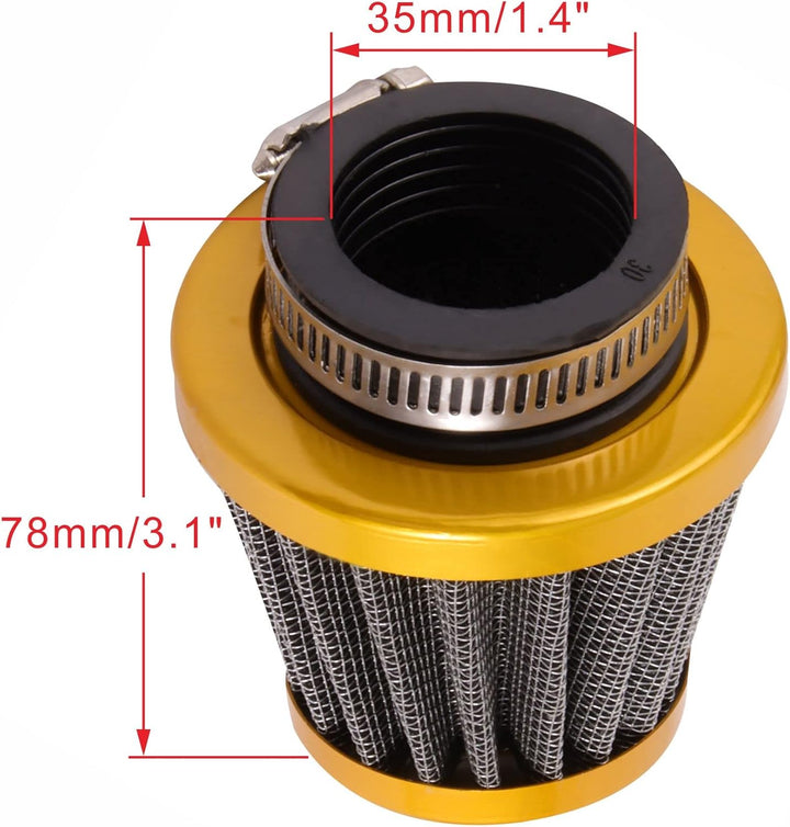 WOOSTAR PZ22 Vergaser 22mm mit Luftfilter und Ansaugkrümmerrohr Ersatz für 4 Takt 110ccm 125ccm Dirt