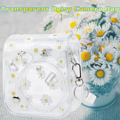 Sofortige Kameratasche, PVC-Kamera-Schutzhülle Daisy Transparente Sling Shell-Tasche mit Schultergur