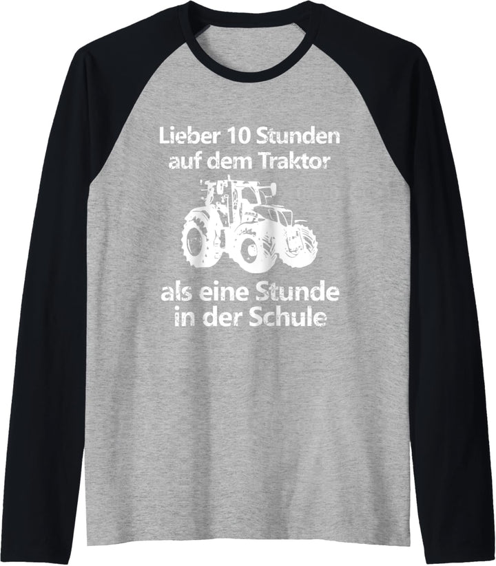 Landwirt Bauer Trecker Traktor Schule Landwirtschaft Kinder Raglan