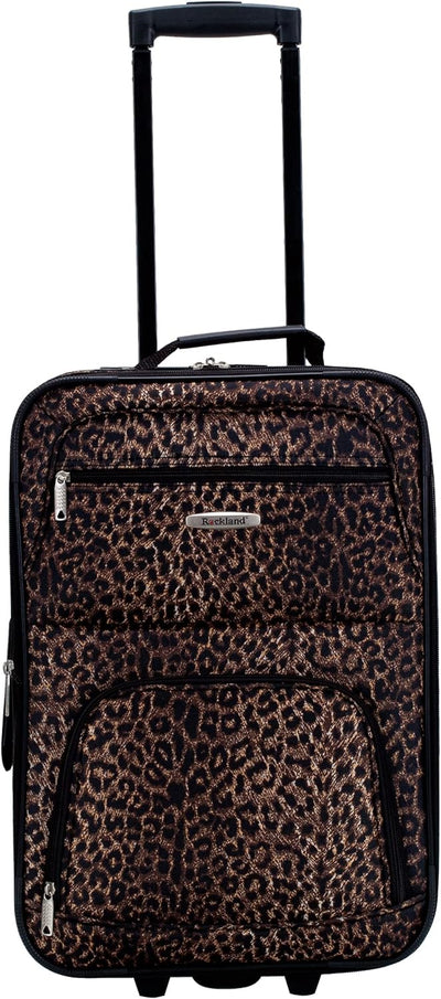 Rockland Vara Softside Gepäckset 3-teilig, Leopard, 3-Piece Set (20/22/28), Vara Softside Gepäckset