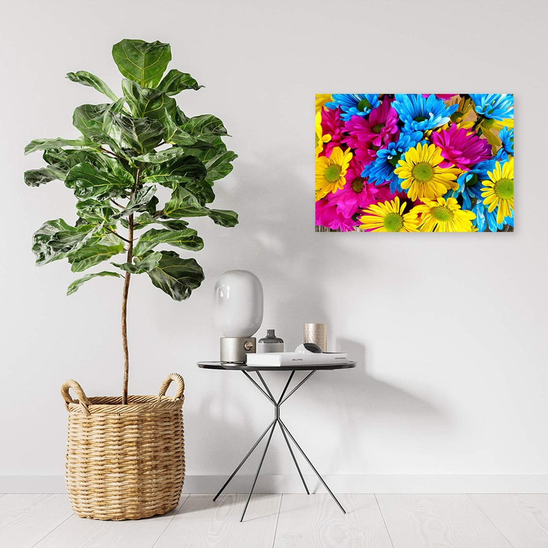 Feeby Bild auf Leinwand Blumen Kunstdruck modern Natur mehrfarbig 80x60 cm Leinwandbild 80x60 cm meh