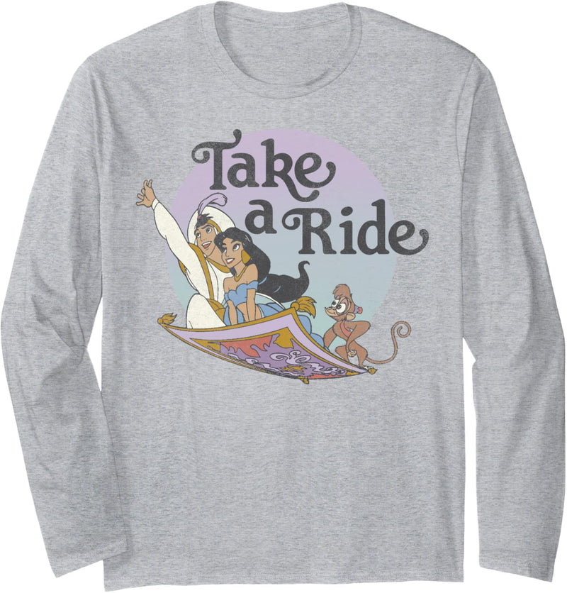 Disney Aladdin And Jasmine Take A Ride Circle Portrait Langarmshirt