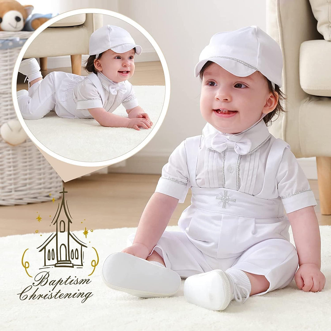 Booulfi Baby Kleidung Jungen Baumwollstoff Baby Anzug Junge Hochzeit Taufanzug Taufkleid Junge Weihn
