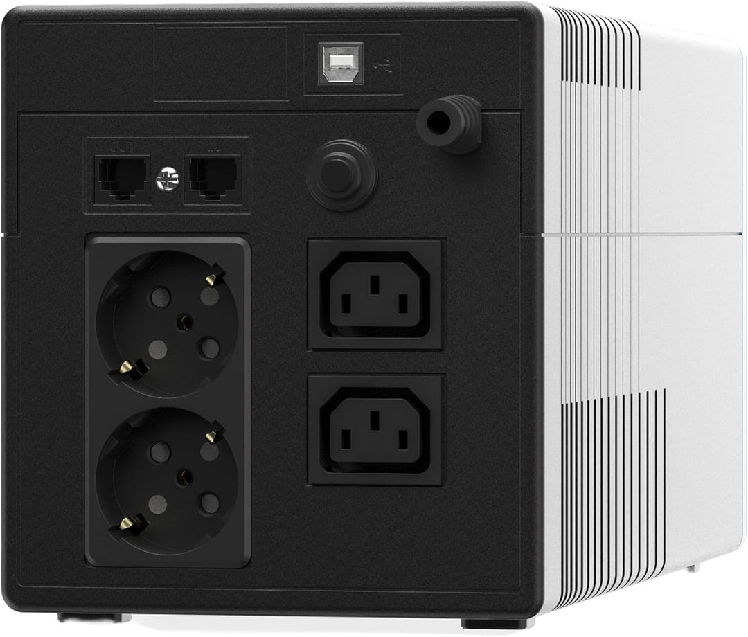 Greencell UPS 1000VA 600W PowerProof mit LCD-Display – Modifizierte Sinuswelle, Stromschutz für Gerä