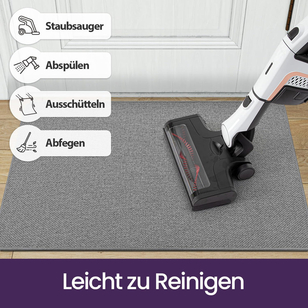 DEXI Fussmatte Innen 44 x 75cm, rutschfest Schmutzfangmatte, waschbar Fussmatte, Dünne Eingangstürma