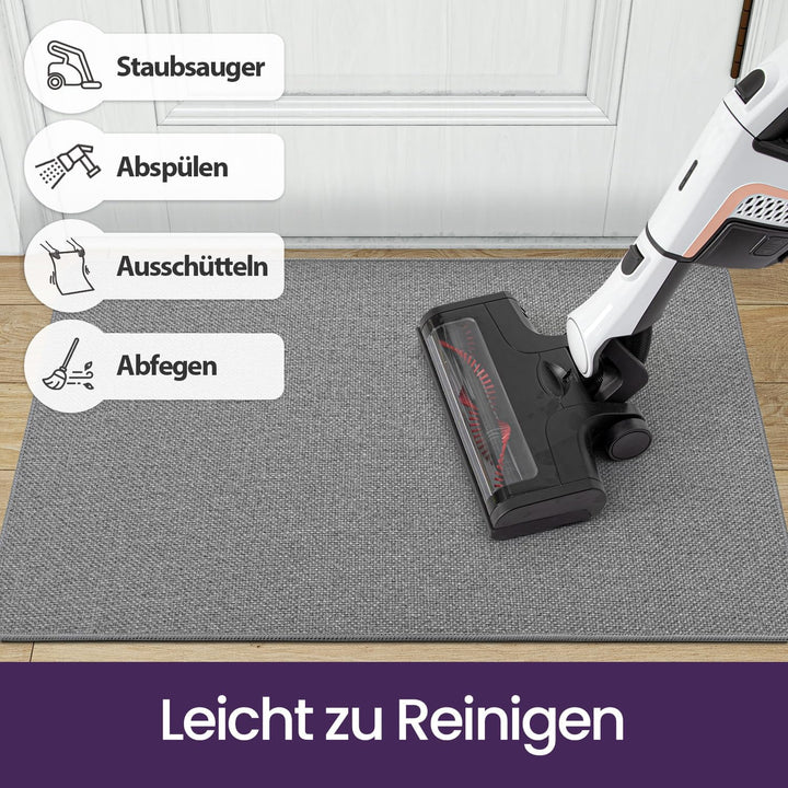 DEXI Fussmatte Innen 44 x 75cm, rutschfest Schmutzfangmatte, waschbar Fussmatte, Dünne Eingangstürma
