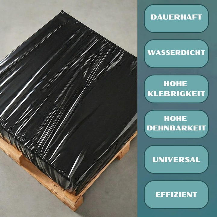 RAGO® Stretchfolie Schwarz Möbel folie 300m folie für möbel Hand Strechfolienrolle I Palettenfolie H
