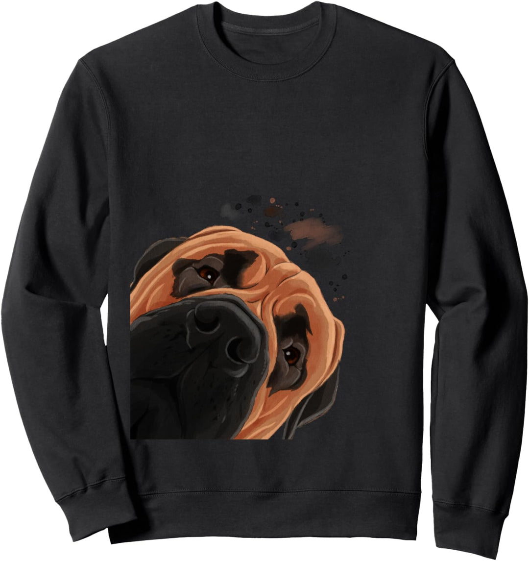 Neugieriger Hund Bullmastiff Sweatshirt