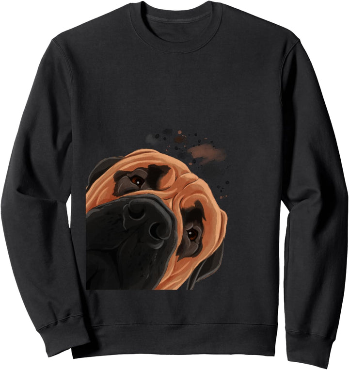 Neugieriger Hund Bullmastiff Sweatshirt