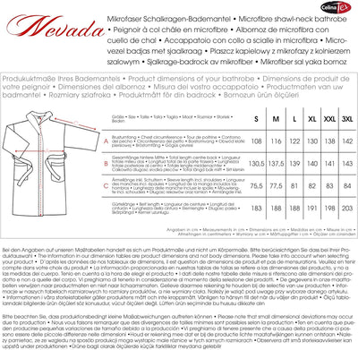 CelinaTex S-XXXL Bademantel Schalkragen zweifarbig lang Taschen Damen Herren Unisex Mikrofaser Kusch