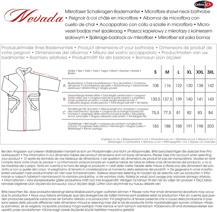 CelinaTex Nevada Bademantel Damen Herren S anthrazit schwarz Mikrofaser Saunamantel Coral Fleece Mor