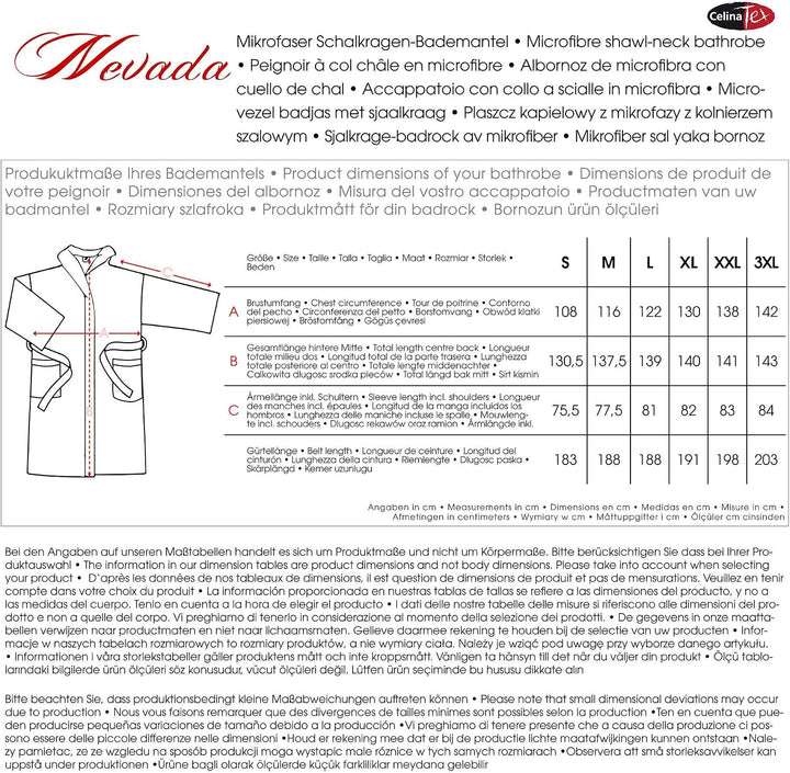 CelinaTex Nevada Bademantel Damen Herren S mittel blau dunkel blau Mikrofaser Saunamantel Coral Flee