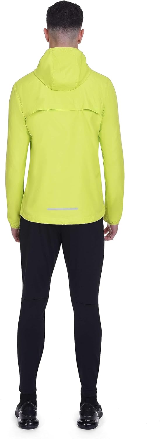 TCA Herren Lauf-Softshelljacke. Reflektierende atmungsaktive Packable-Jacke mit Reissverschlusstasch