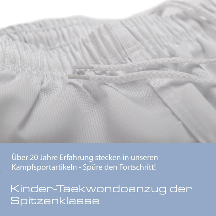 Ju-Sports Taekwondo Anzug Bonsai pro Weiss - Dobok speziell für Kinder & Einsteiger inkl. weissem Gü
