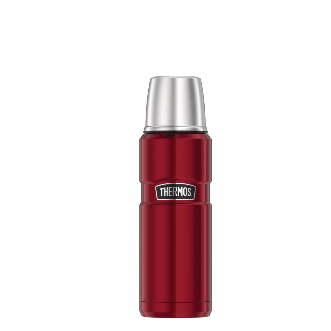 Thermos 4003.248.047 Thermosflasche Stainless King, Edelstahl Cranberry 0,47 l, Drehverschluss, 12 S