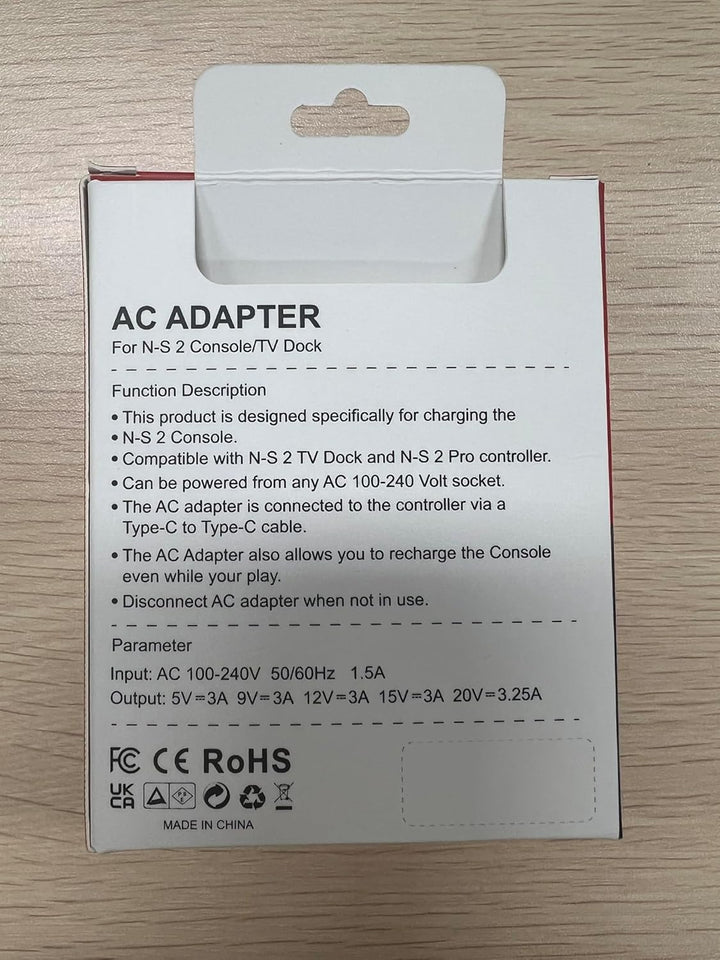 CloudValley 65-W-AC-Ladegerät für Nintendo Switch 2, unterstützt TV-Modus, mit Stecker und 1,52 m la