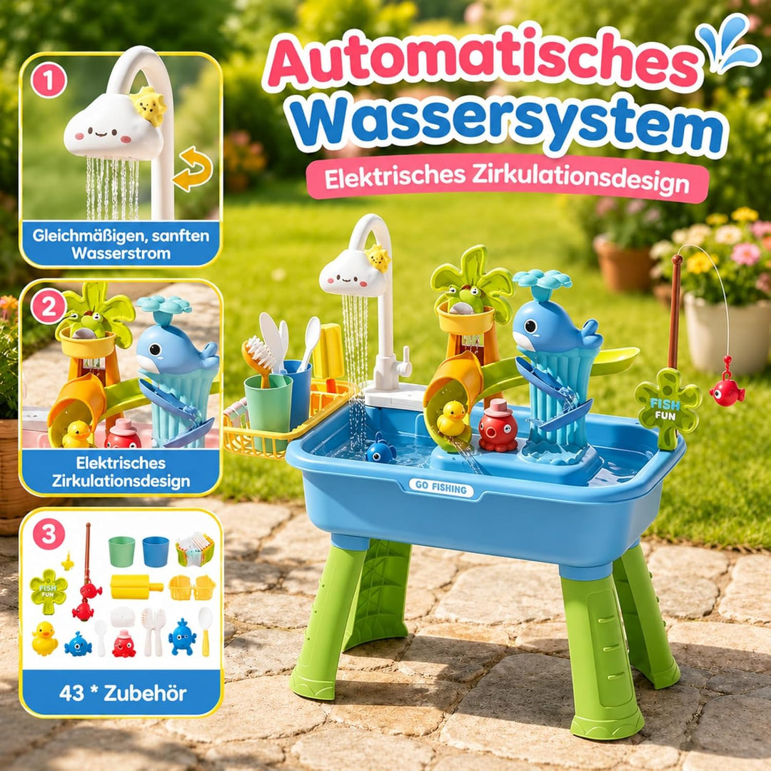 Wassertisch Mit Fliessendem Wasser - Elektrisches Aktivitätsspielzeug | Angelspiel &amp; Wolke Wasserhah