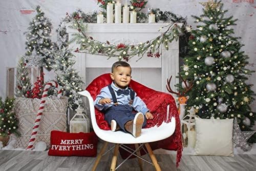 Kate 7x5ft/2,2x1,5m Hintergrund für Weihnachten Weisser Backstein Hintergrund für Kinder Fotografie