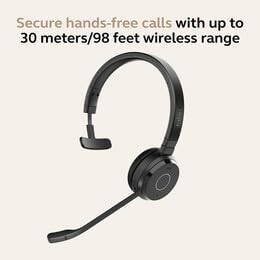 Jabra Evolve 65 TE Link MS Mono Stand Wireless Kopfhörer Schwarz Mono Dritte Ausgabe (2025) USB-A Ad