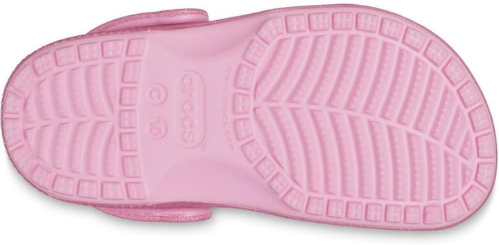 Crocs Unisex Kinder Classic Glitter Clog K Holzschuh 32/33 EU Rosa Tweed Glitzer