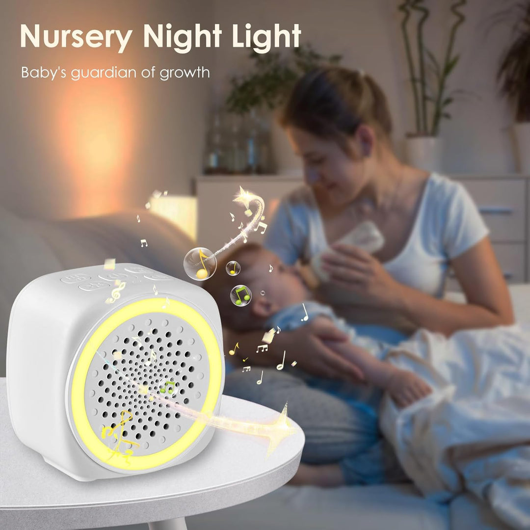 Weisse Rauschmaschine mit Nachtlicht, 16 nahtlose Sounds, White Noise Machine für Babys & Erwachsene