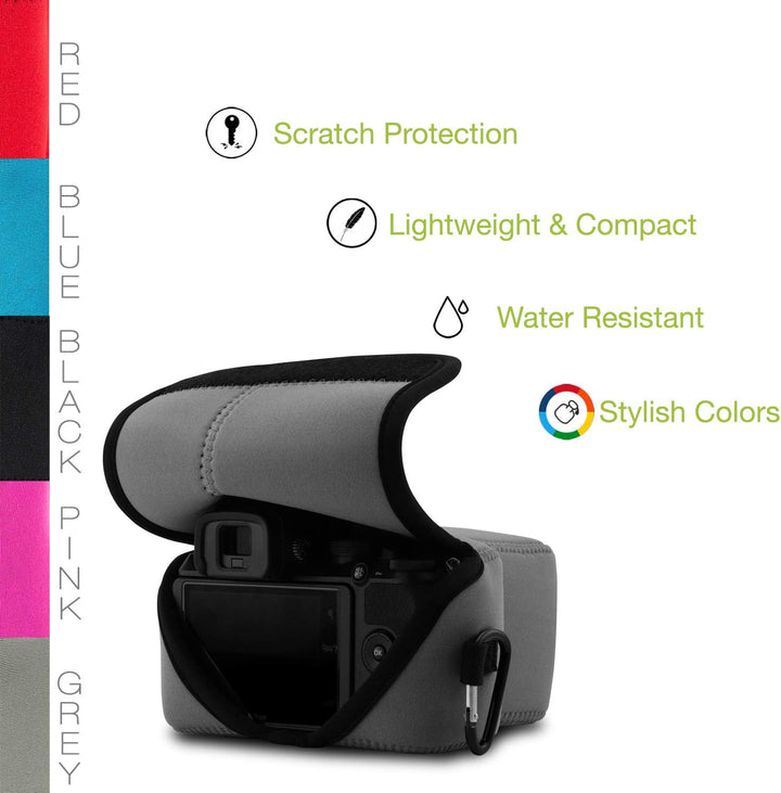 MegaGear Ultraleichte Neopren-Kameratasche, kompatibel mit Nikon Z50 (50–250 mm), Grau